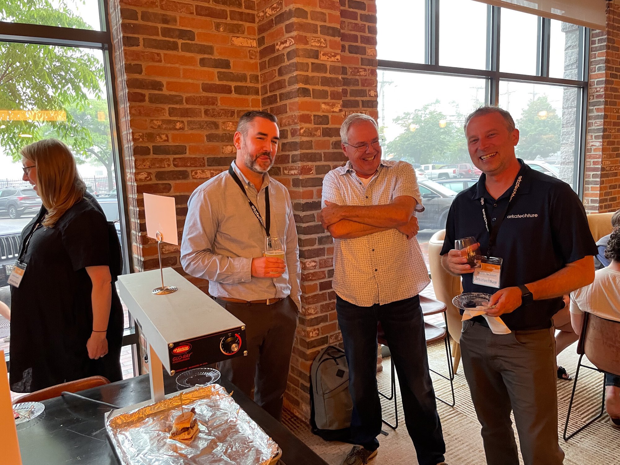 Ryan, Howard, and Jamie at the networking happy hour