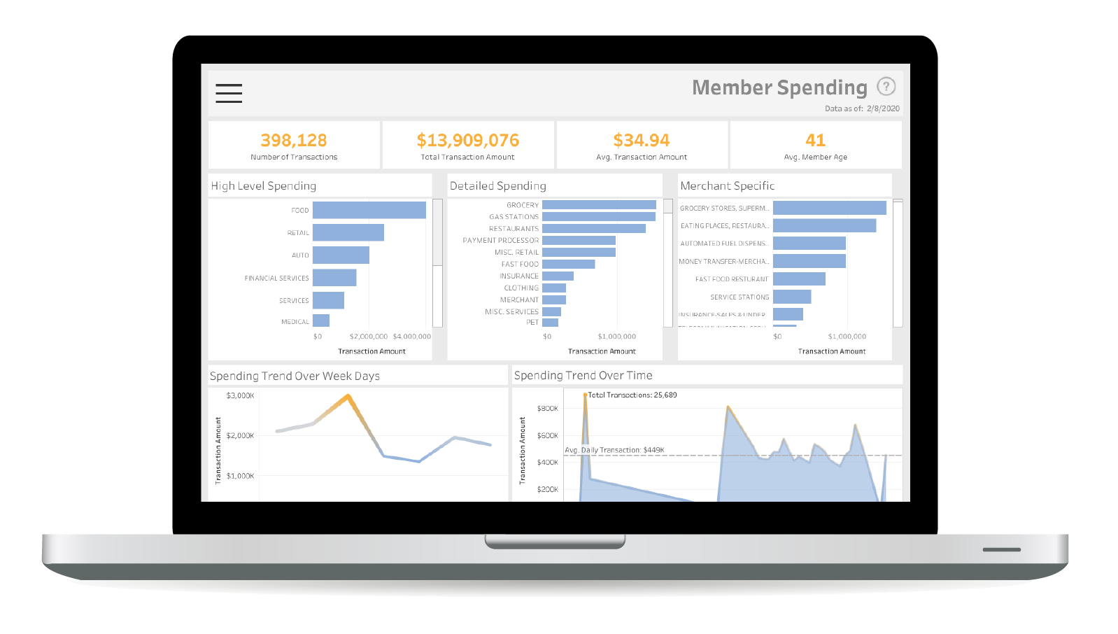 Member Spending Dashboard ScreenshotArtboard 1