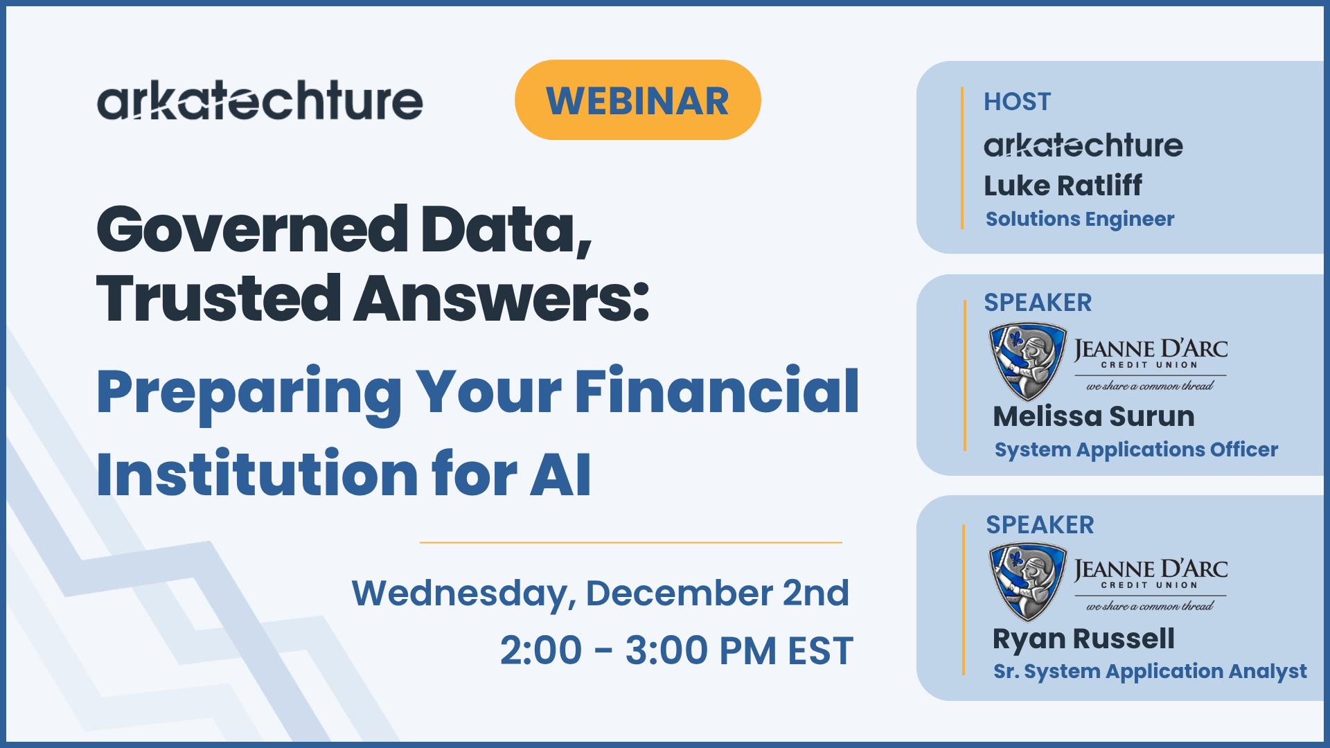 [Webinar] - Governed Data, Trusted Answers: Preparing Your Financial Institution for AI